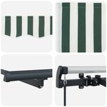 vidaXL Auvent Rétractable Vert 250 x 200 cm tissu