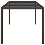 vidaXL Table à manger de jardin Marron 190x90x75 cm Poly Rattan