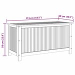 vidaXL Boîte de rangement de jardin 113x50x58 cm Bois d'acacia solide