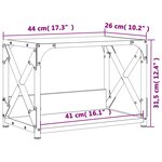 vidaXL Support d'imprimante à 2 niveaux chêne fumé 44x26x31 5 cm