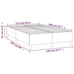vidaXL Cadre de lit Taupe 120x200 cm Tissu