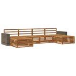 vidaXL Ensemble de canapés d'extérieur 6 pc Bois d'Acacia Massif