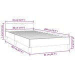 vidaXL Cadre de lit avec tête de lit sans matelas gris 80x200 cm