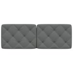 vidaXL Coussin de tête de lit gris foncé 140 cm tissu