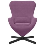 Fauteuil œuf en velours pourpre