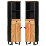 vidaXL Armoire de salle de bain 38x33x160 cm bois massif d'acacia