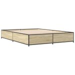 vidaXL Cadre de lit sans matelas chêne sonoma 120x190 cm