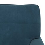 vidaXL Chaise longue avec coussin Bleu 91 x 157 x 91 cm Velours