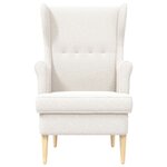 vidaXL Fauteuil Crème Bouclé