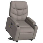 vidaXL Fauteuil inclinable de massage Taupe Tissu