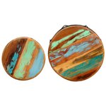 vidaXL Tables basses 2 Pièces Bois de récupération massif