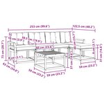 vidaXL Ensemble de canapés d'extérieur 6 pc Blanc et gris clair