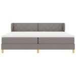 vidaXL Lit à Ressorts avec Matelas Crème 90x200 cm Tissu Taupe