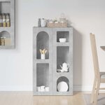vidaXL Buffet Gris béton 59 x 35 x 100 5 cm Bois d'ingénierie