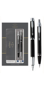 PARKER IM coffret cadeau Duo : Stylo plume et Stylo bille  laque noire