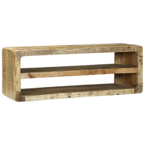 vidaXL Meuble TV Marron 100 x 32 x 36 cm Bois de manguier massif