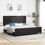 Literie vidaXL Noir 200x200 cm Velours