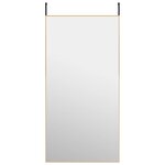 vidaXL Miroir de porte Doré 50x100 cm Verre et aluminium
