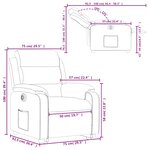 vidaXL Fauteuil inclinable électrique jaune Velours