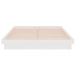 vidaXL Cadre de lit sans matelas blanc bois massif
