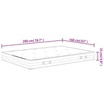 vidaXL Matelas à ressorts ensachés dureté moyenne 160x200 cm