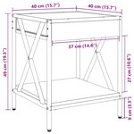 vidaXL Table de chevet avec LED infini chêne sonoma 40x40x49 cm