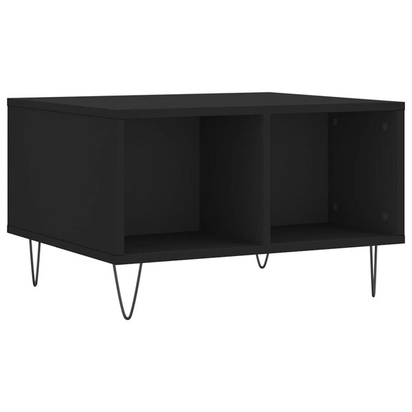 vidaXL Table basse Noir 60x50x36 5 cm Bois d'ingénierie