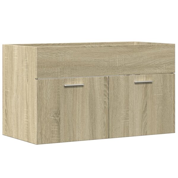 vidaXL Armoire lavabo de salle de bain chêne sonoma bois d'ingénierie