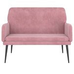 vidaXL Banc Rose 108x79x79 cm Velours
