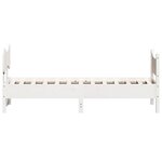 vidaXL Cadre de lit sans matelas blanc 75x190 cm bois de pin massif