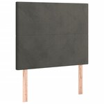 vidaXL Sommier à lattes de lit et matelas Gris foncé 90x190 cm Velours