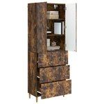 vidaXL Ensemble de Meubles 2 Pièces Chêne fumé 66 x 34 5 x 90 cm
