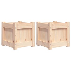 vidaXL Jardinières 2 Pièces bois de pin massif