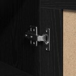 vidaXL Armoire Noire Chêne 69 5x34x90 cm Bois Aggloméré