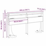 vidaXL Tête de lit avec étagère Chêne marron 200 cm Bois d'ingénierie