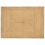 vidaXL Tapis de zone Beige 140 x 200 cm Jute