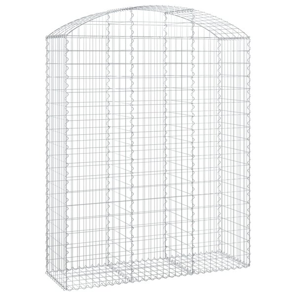 vidaXL Panier de gabions arqué 150x50x180/200 cm Fer galvanisé