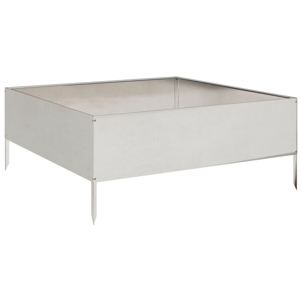 vidaXL Lit surélevé de jardin 100x100x25 cm acier inoxydable