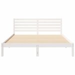 vidaXL Cadre de lit avec tête de lit Blanc 160 x 220 cm Pin massif