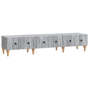 vidaXL Meuble TV Sonoma gris 147 x 34 5 x 30 cm Bois d'ingénierie