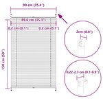 vidaXL Store plissé 90x150 cm Blanc