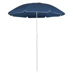 vidaXL Parasol de jardin avec mât en acier bleu 180 cm