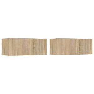 vidaXL Meubles TV 2 Pièces chêne sonoma 80x30x30 cm bois d'ingénierie