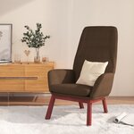 vidaXL Chaise de relaxation Marron Tissu