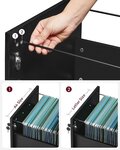 Caisson de bureau caisson de rangement classeur armoires basses 2 tiroirs pour dossiers suspendus noir 12_0004813