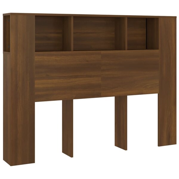 vidaXL Armoire de tête de lit Chêne marron 140x18 5x104 5 cm