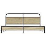 vidaXL Cadre de lit en métal sans matelas chêne sonoma 180x200 cm