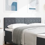 vidaXL Tête de Lit en Velours Argyle Manuel Gris foncé 160 cm Velours