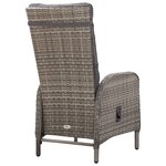 vidaXL Mobilier de bistro de jardin 3 Pièces Résine tressée Gris