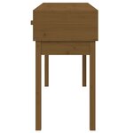 vidaXL Table console Marron miel 114x40x75 cm Bois massif de pin